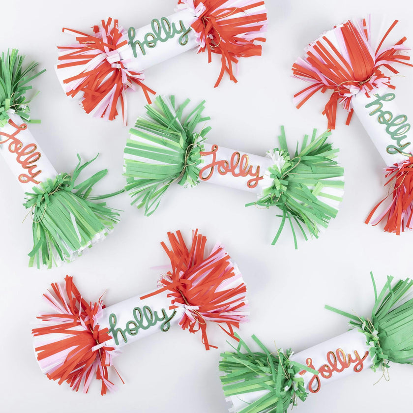 Jolly Holly Fringe Crackers