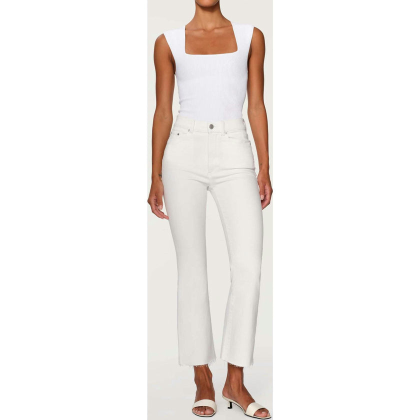 Bridget Boot High Rise Instasculpt™ Crop Jeans | White