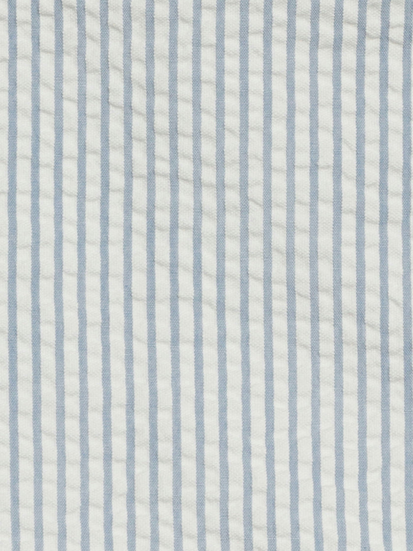 Landon Seersucker Button Down - Shore Stripe / Sea
