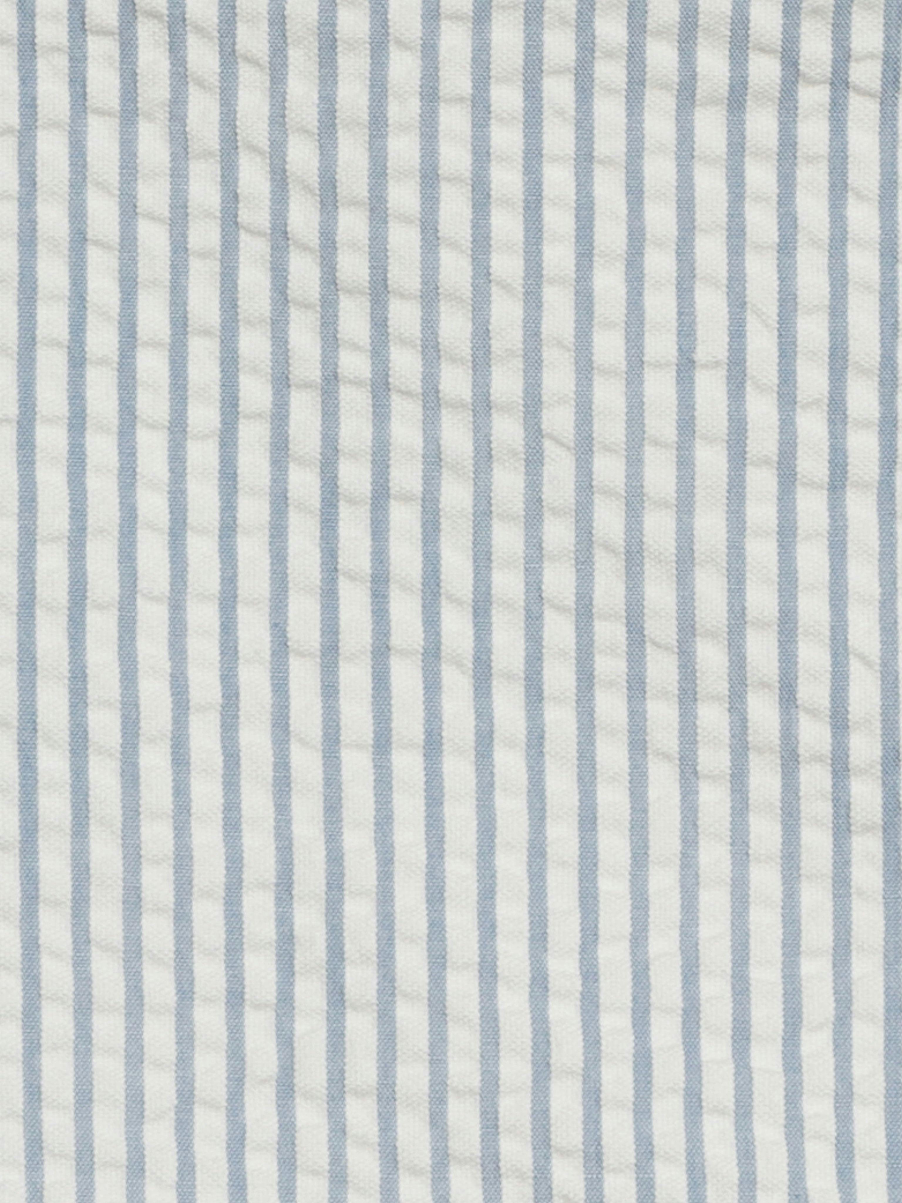 Landon Seersucker Button Down - Shore Stripe / Sea