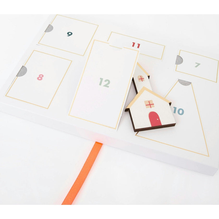 Festive Village Wooden Advent Calendar