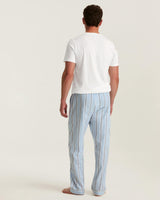 Men's Twill Pajama Pants in Coastal Stripe