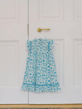 Nicky Hilton x La Coqueta Blue Bow Floral Lily-Grace Girl Empire Dress