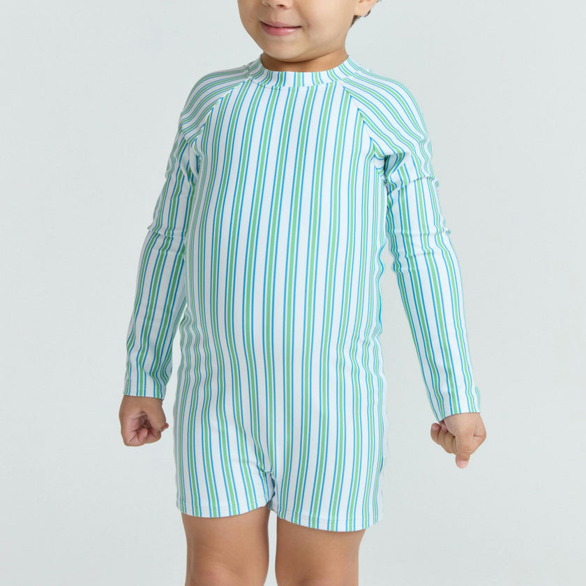 unisex tamarin stripe rashguard one piece