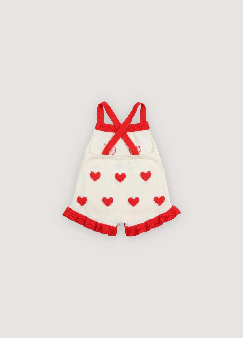 Maqui Baby Romper Hearts Jacquard