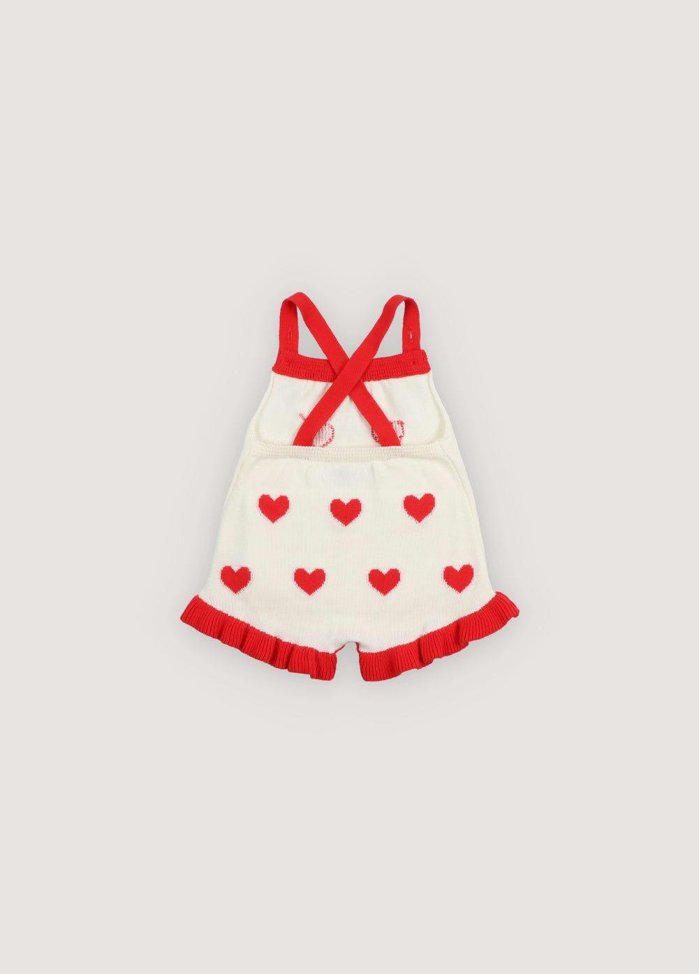Maqui Baby Romper Hearts Jacquard