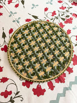 Set of 4 Handwoven Lido Verde Chargers