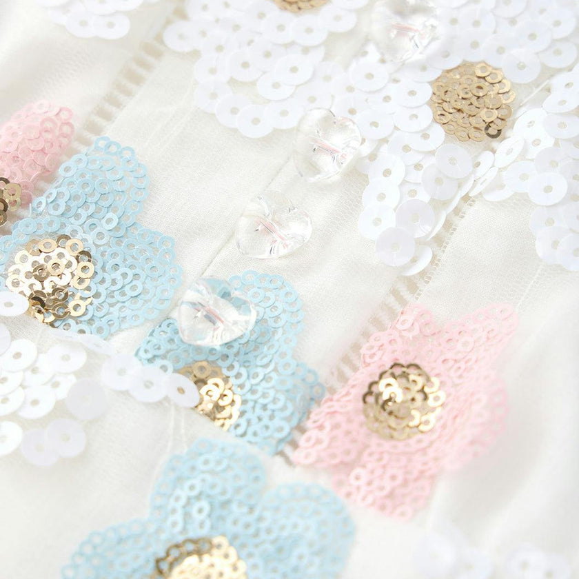 Gabrielle Frill Sequin Mini Dress