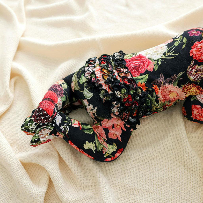 Posh Botanica Footie Ruffled Zippered One Piece