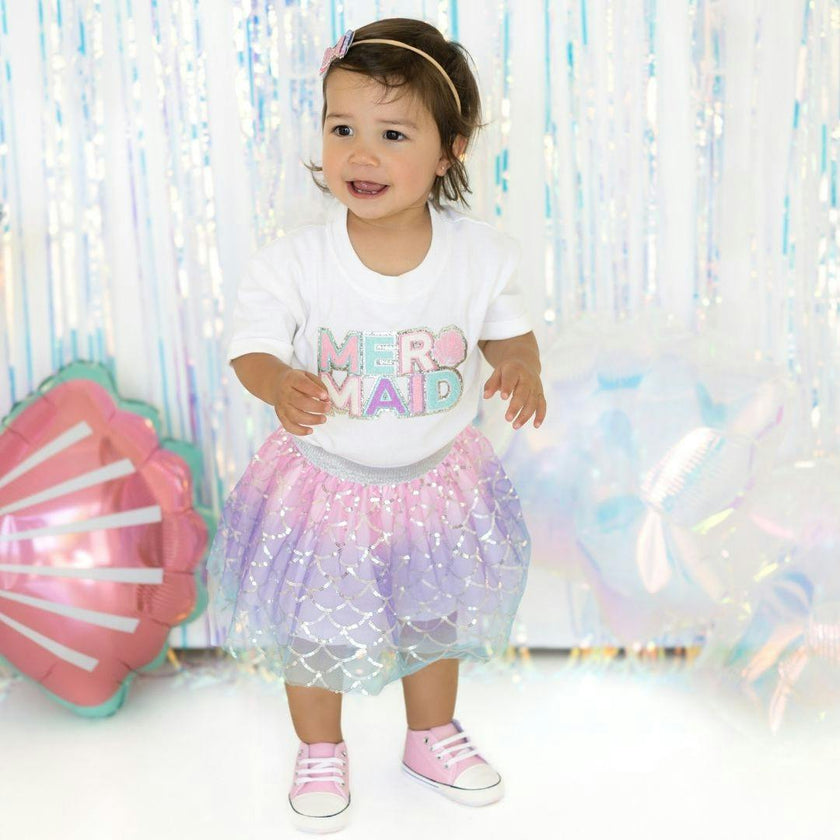 Mermaid Patch Short Sleeve Romper