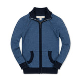 Organic Full Zip Mock Neck Sweater
