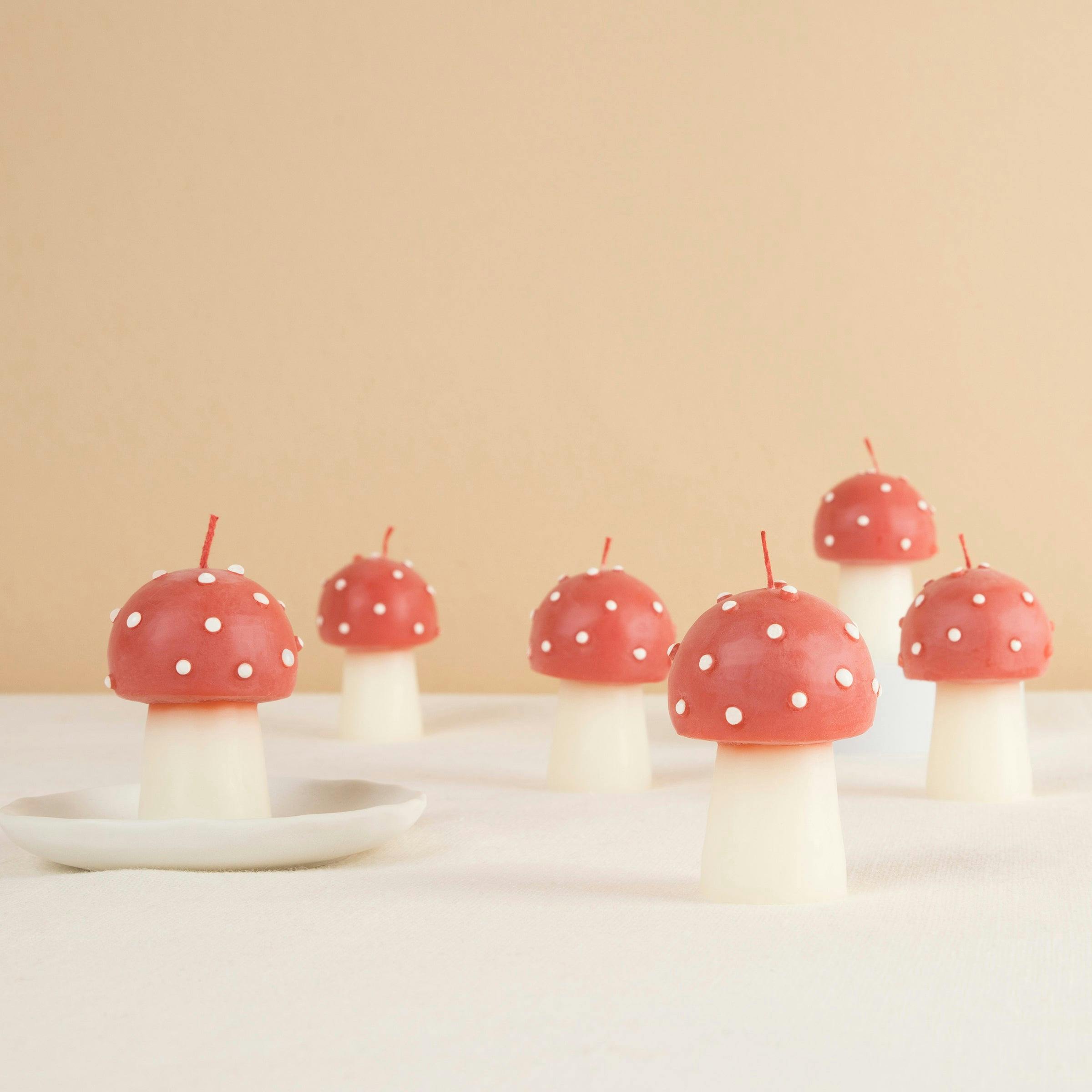Mini Mushroom Candles