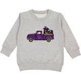 Mardi Gras Truck Patch Sweatshirt - Gray