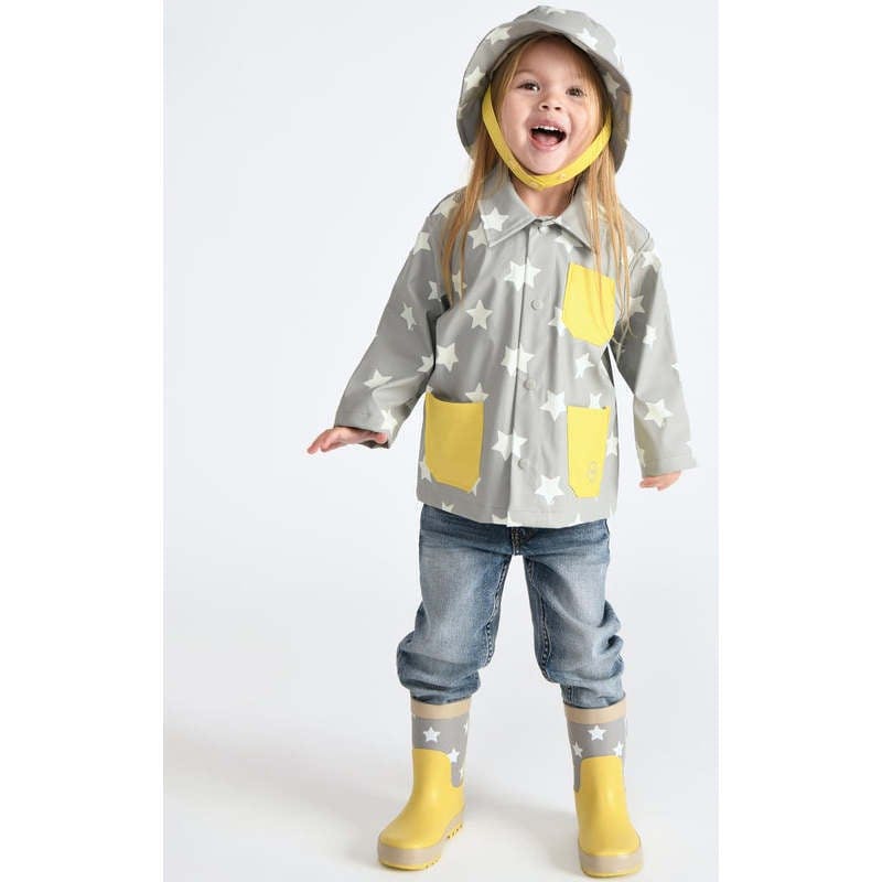 Stars Print Rain Worker Jacket