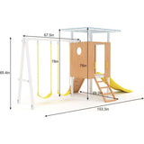 Forest Small Outdoor Toddler Swing Set | Compact Wooden Swing Frame for Babies & Kids