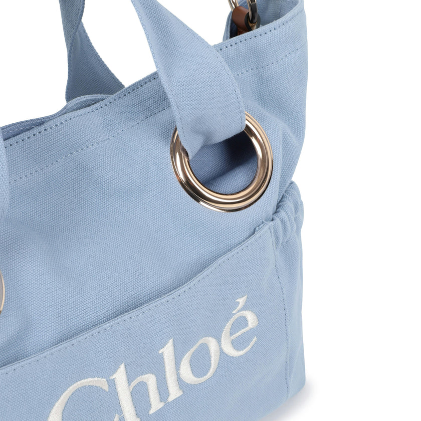 Blue Chloé Ring-Detail Handbag