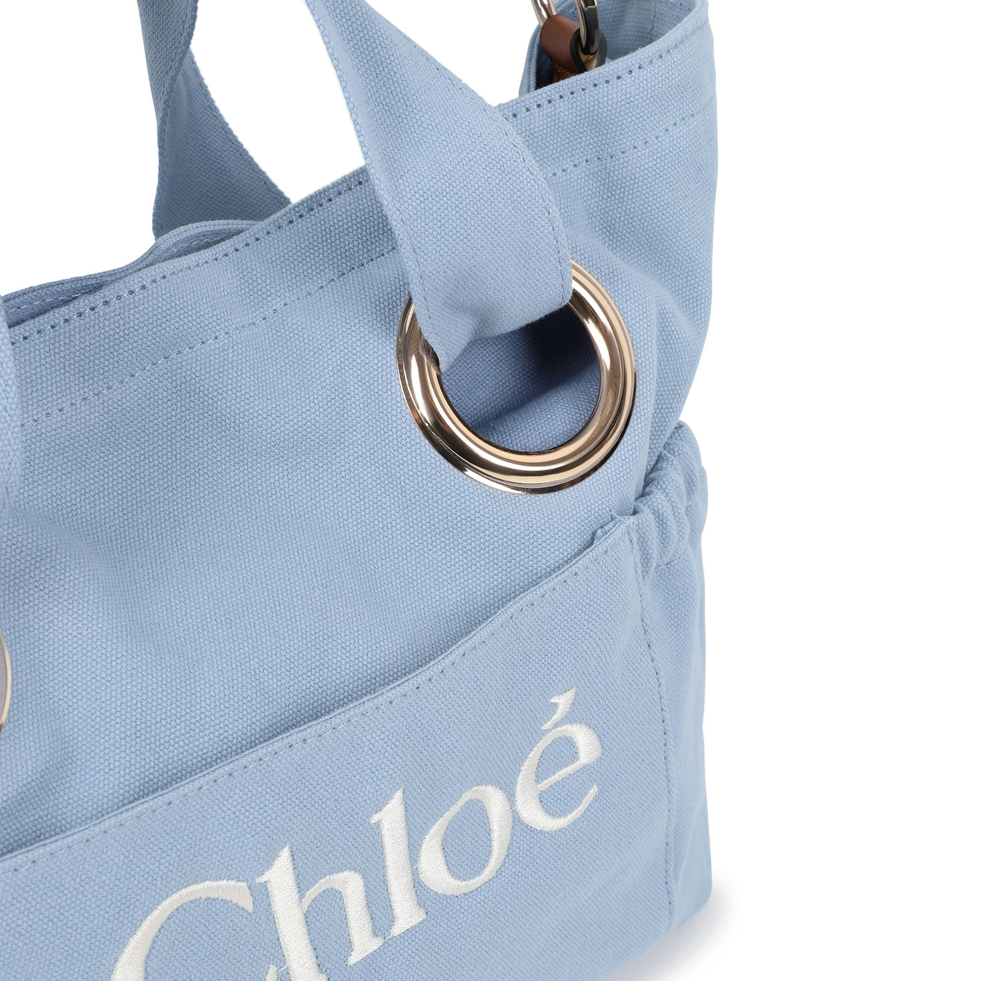 Blue Chloé Ring-Detail Handbag
