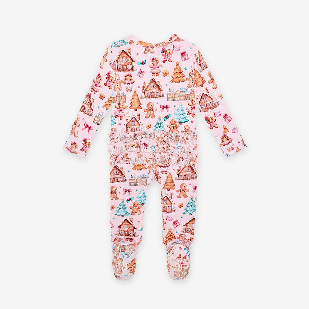 Ginger And Friends Footie Ruffled Zippered One Piece