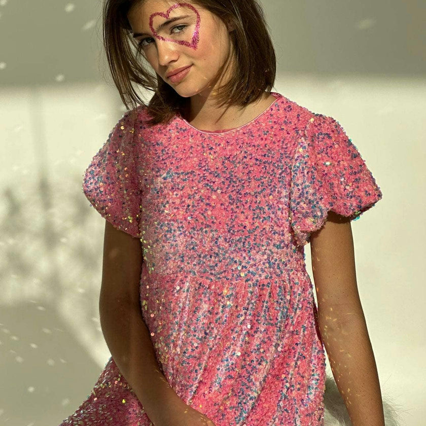 Pretty in Pink Sequin Dress