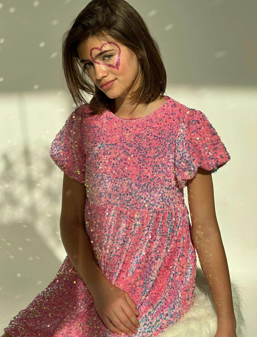 Pretty in Pink Sequin Dress