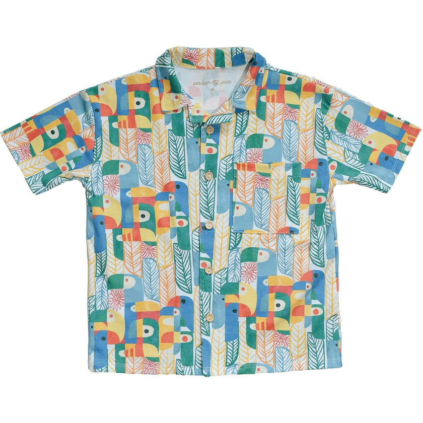 Cory baby's & kids' short sleeves button down collar shirt