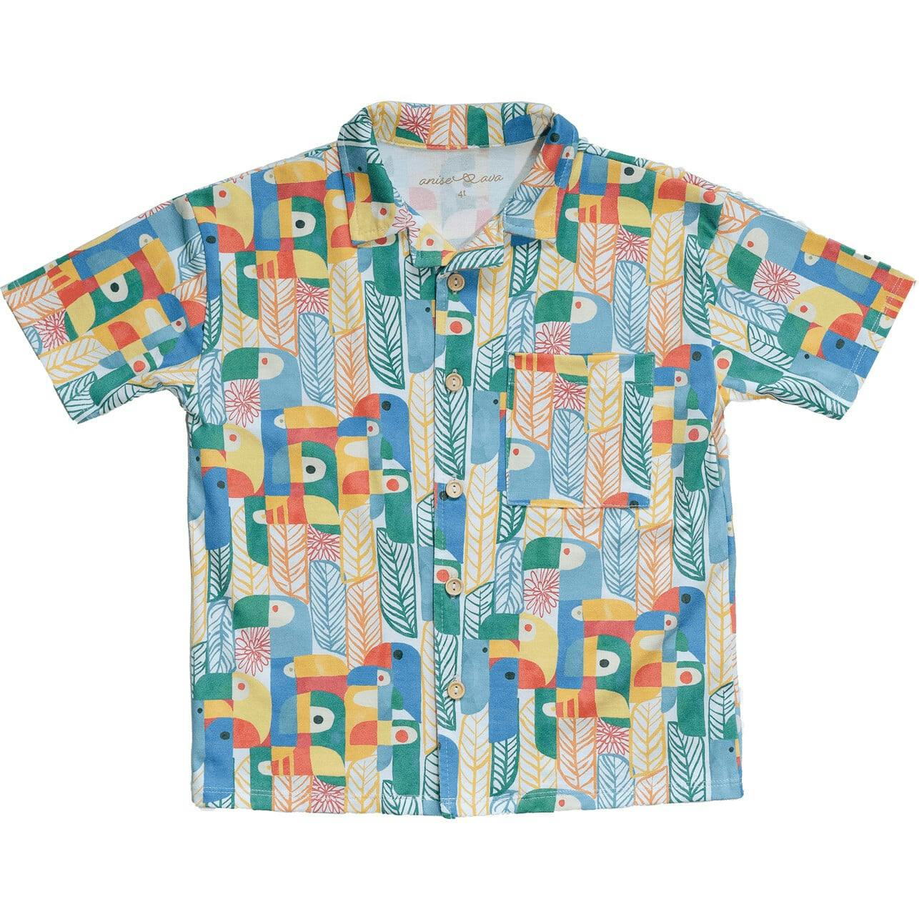 Cory baby's & kids' short sleeves button down collar shirt