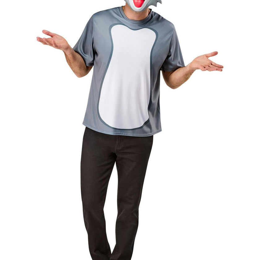 Men's Tom and Jerry Ben Cooper Tom T-Shirt and Half Mask