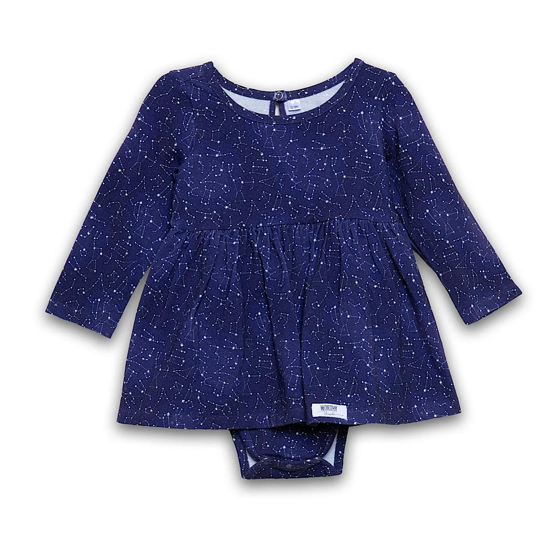 Long Sleeve Bubble Romper in Constellations