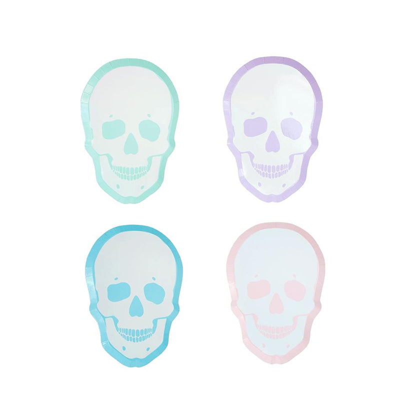 Pastel Skull Dessert Plates
