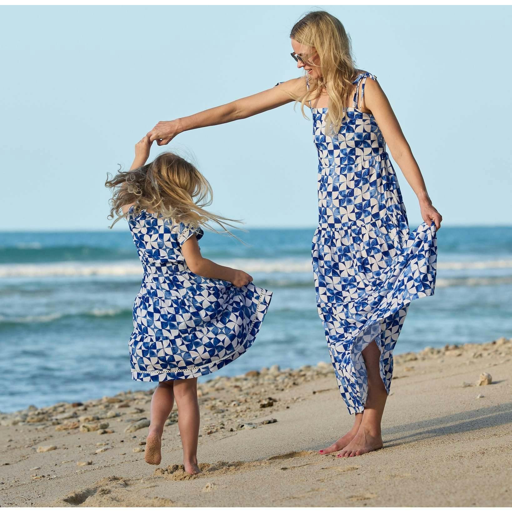 The Greece - Girls Smocked Waist Sun Dress