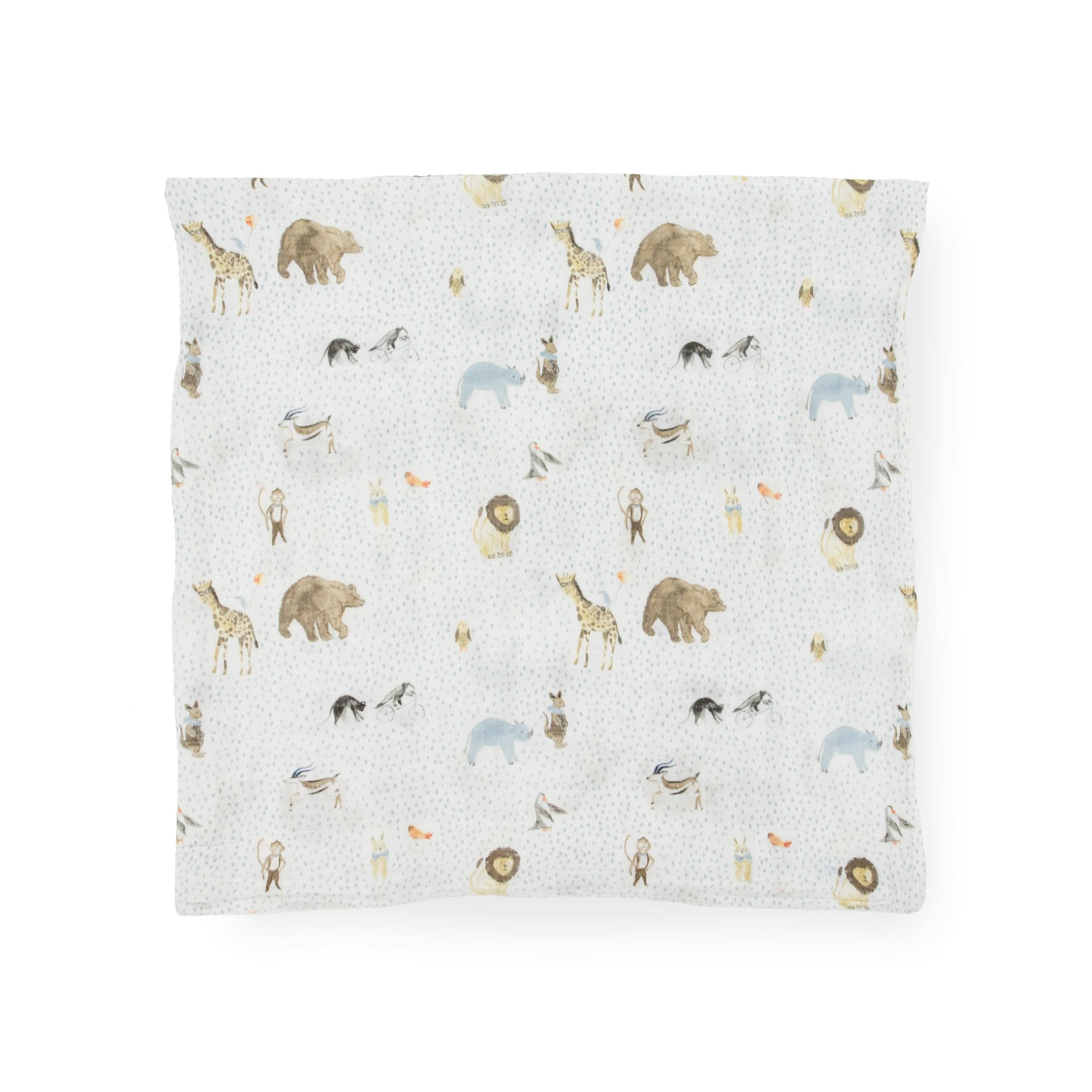 Cotton Muslin Swaddle Blanket 3 Pack - Party Animals