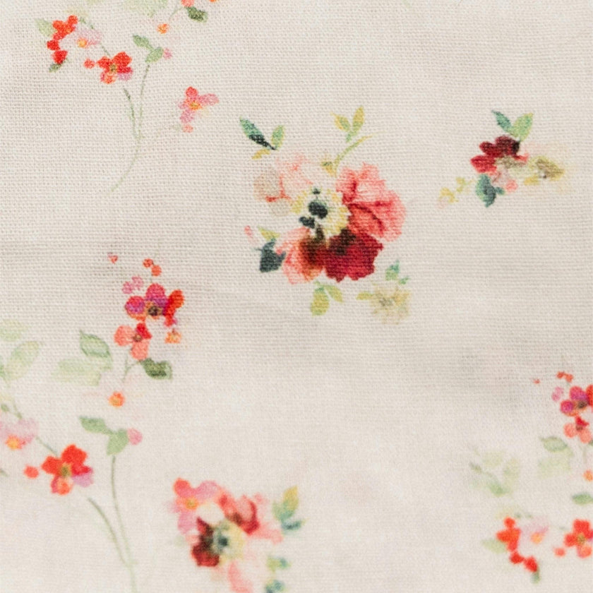 Scarlet Bloom Timeless Floral Ruffle Zipper Pouch