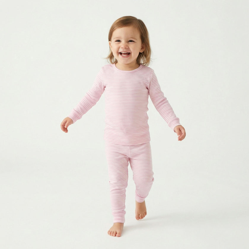Ballet Stripe Bamboo Toddler Pajama Set