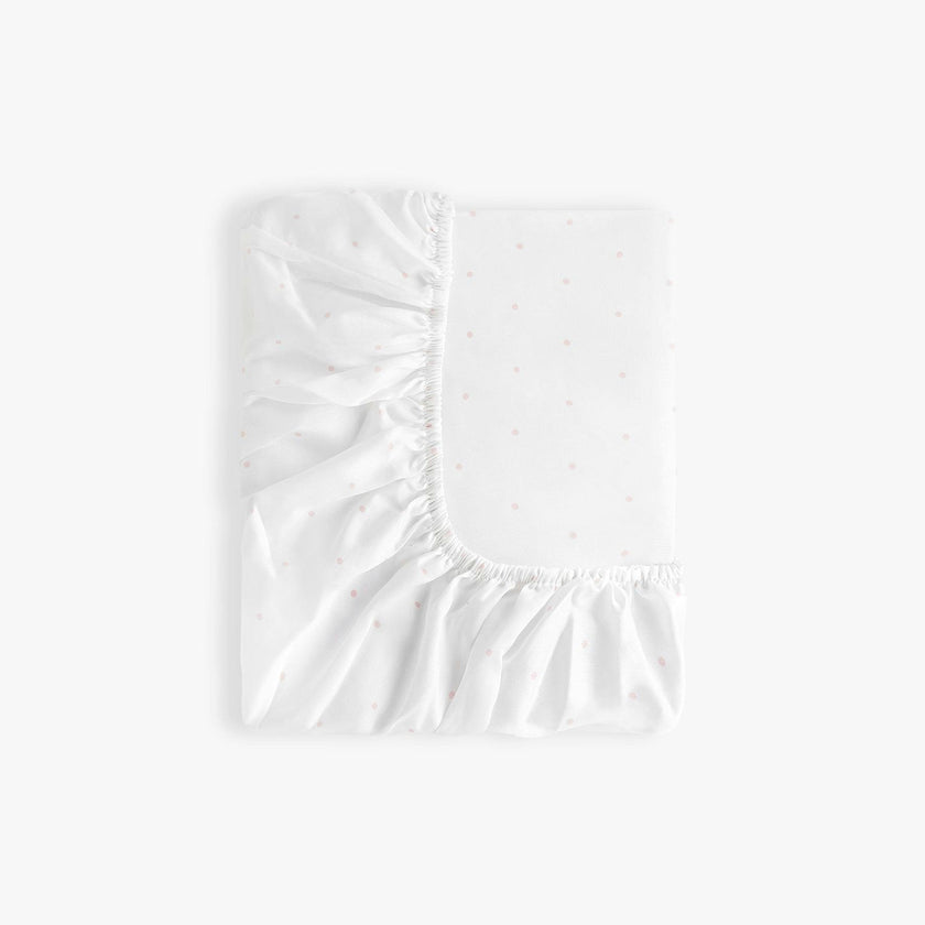 Classic Polka Dot Crib Sheet - Pink
