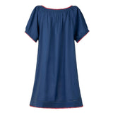 Women's Navy Cotton Coverup