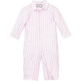 Baby's Twill Classic Romper in Pink Gingham