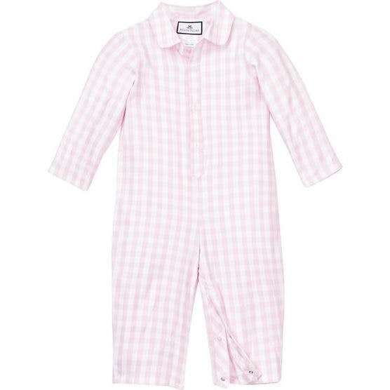 Baby's Twill Classic Romper in Pink Gingham