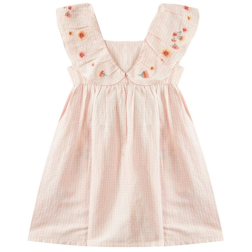 TARTINE ET CHOCOLAT Sleeveless Embroidered Floral Dress