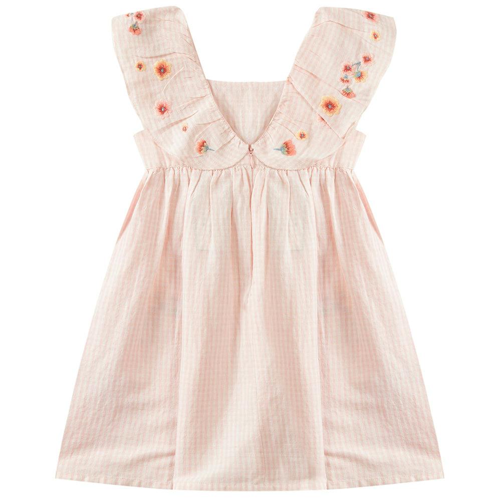 TARTINE ET CHOCOLAT Sleeveless Embroidered Floral Dress