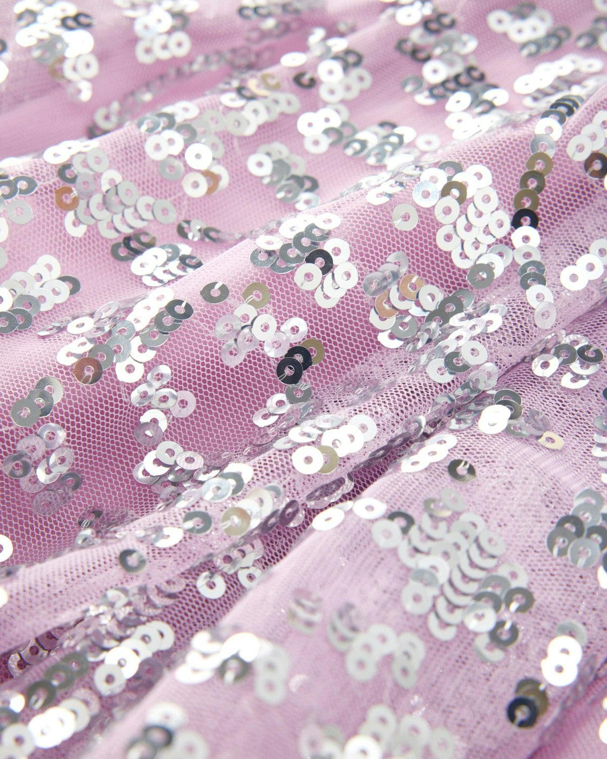 Tabitha Sequin Maxi Dress, Bubblegum Pink