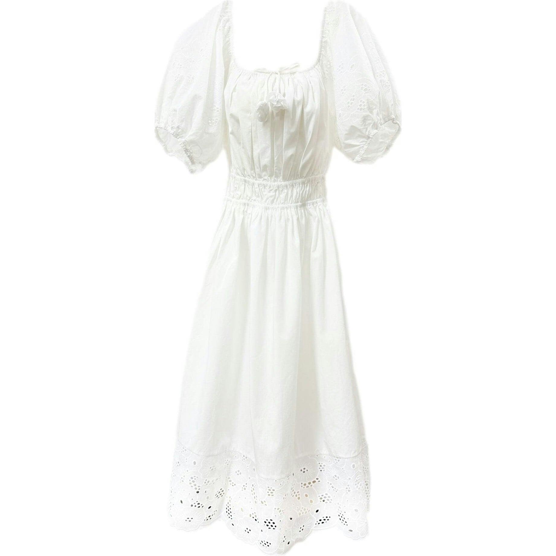 Blanca White Cotton Mom Dress