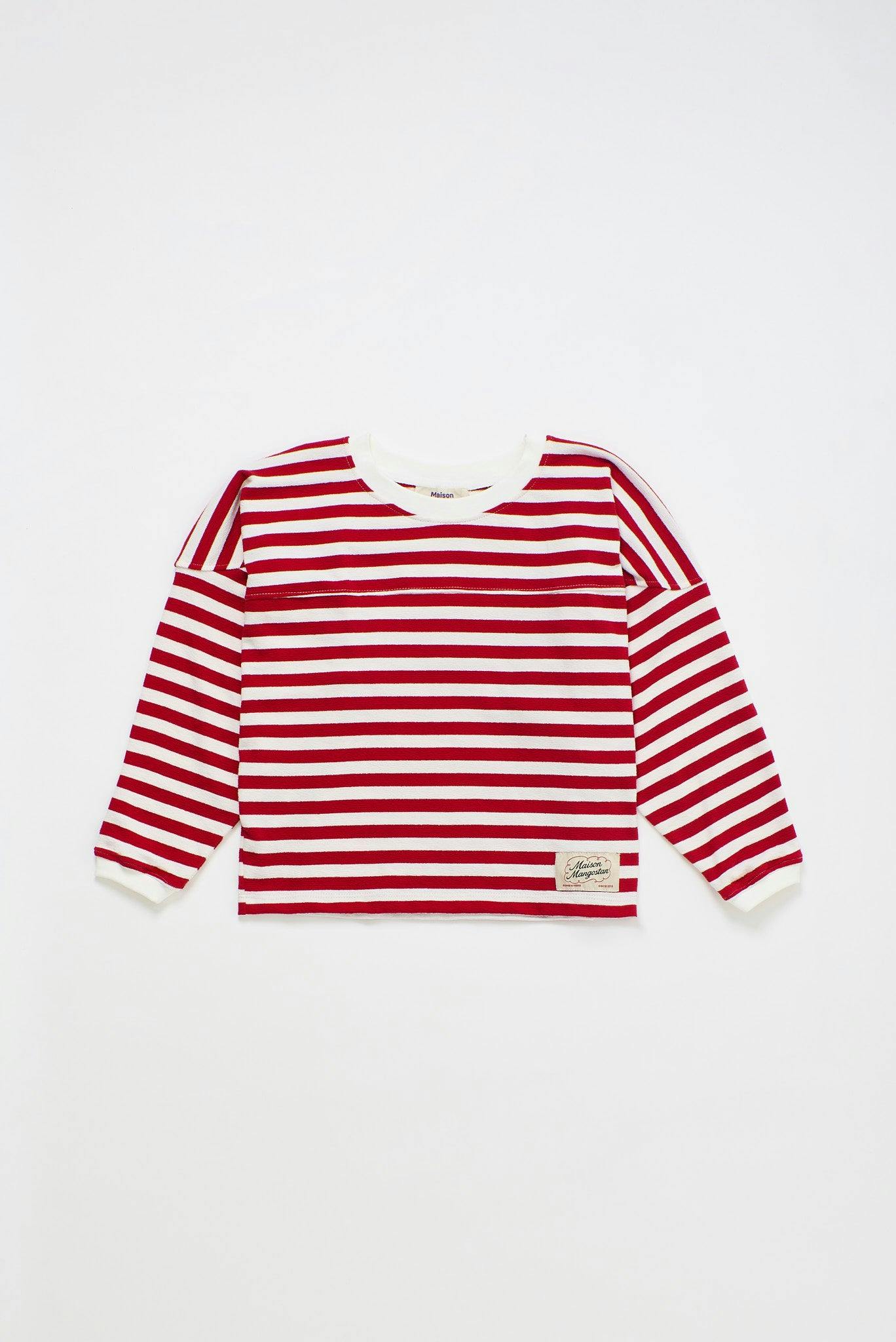 STRIPES LONG SLEEVE T-SHIRT RED/WHITE