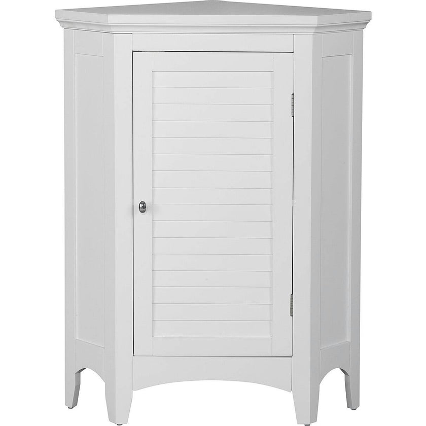 Glancy Wooden Corner Floor Cabinet with Shutter Door
