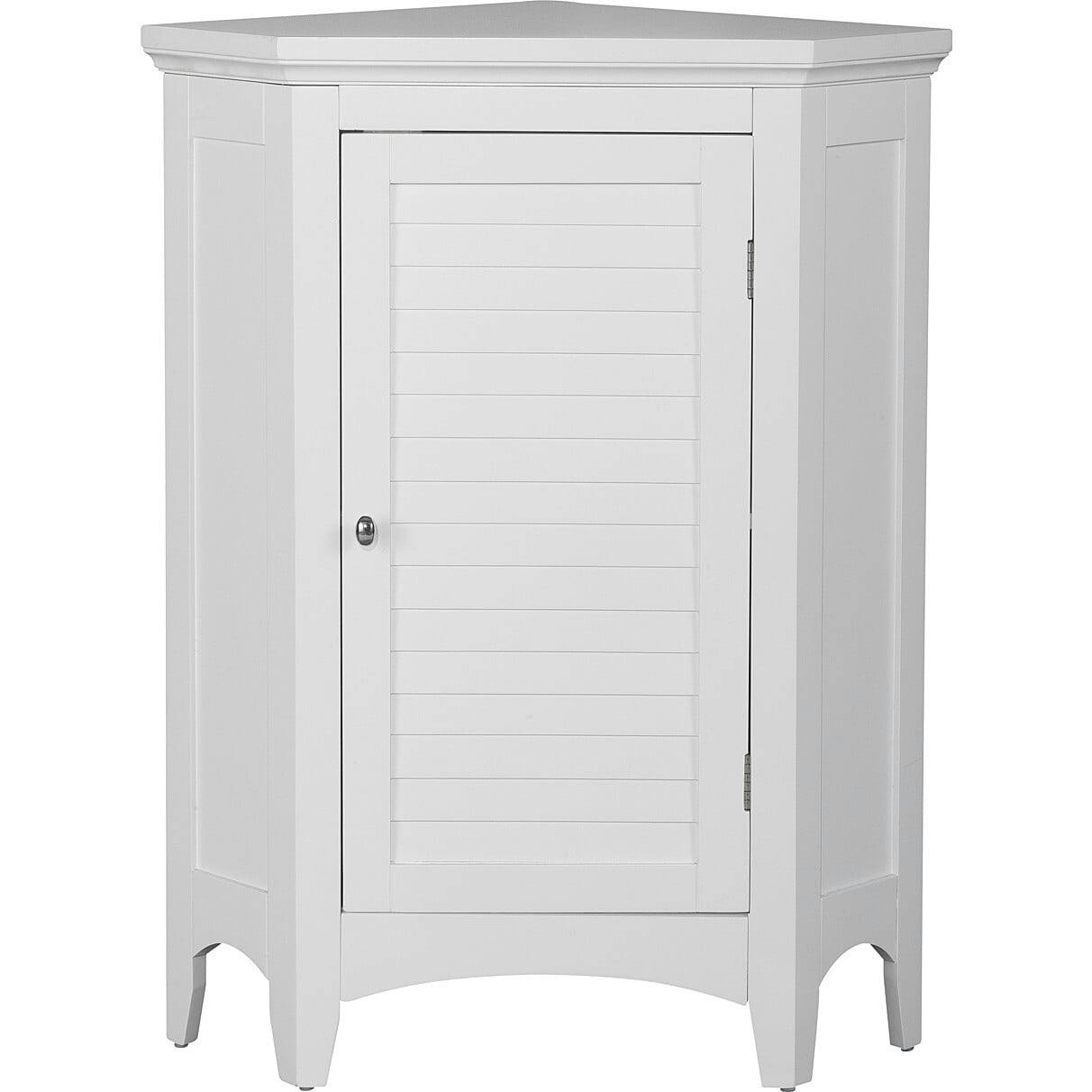 Glancy Wooden Corner Floor Cabinet with Shutter Door