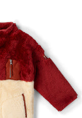 Plum Zip Up Cosy Recycled Cosy Fleece Jacket, Purple