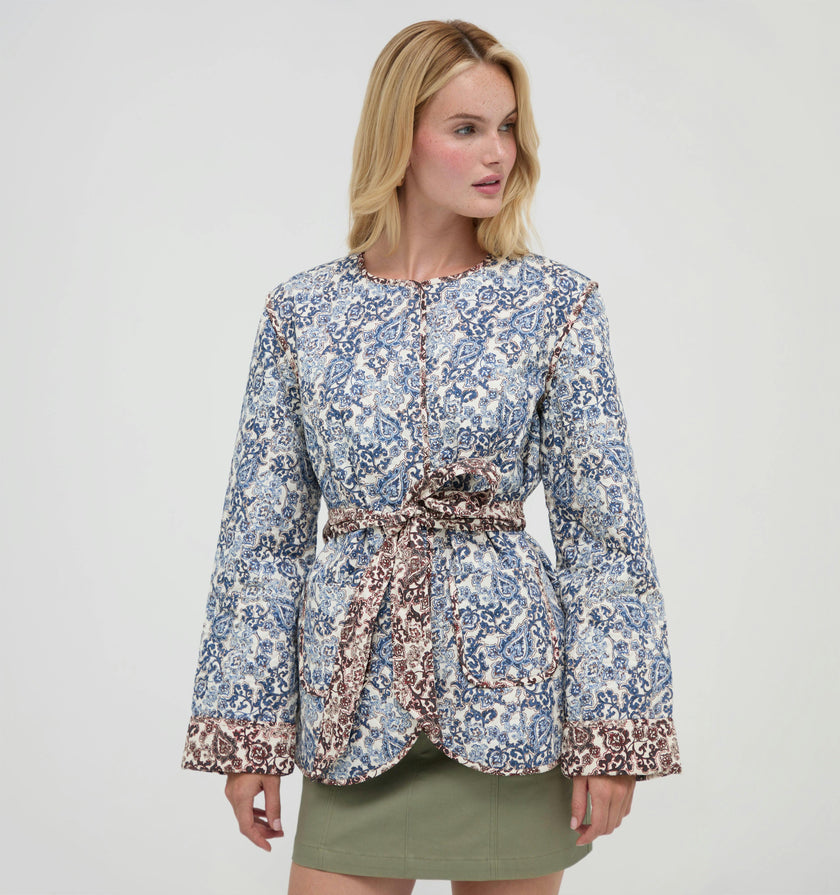 The Aspen Jacket -  Chedworth Paisley Blue