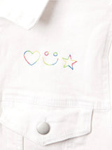 Women's "mama" Embroidered Denim Jacket