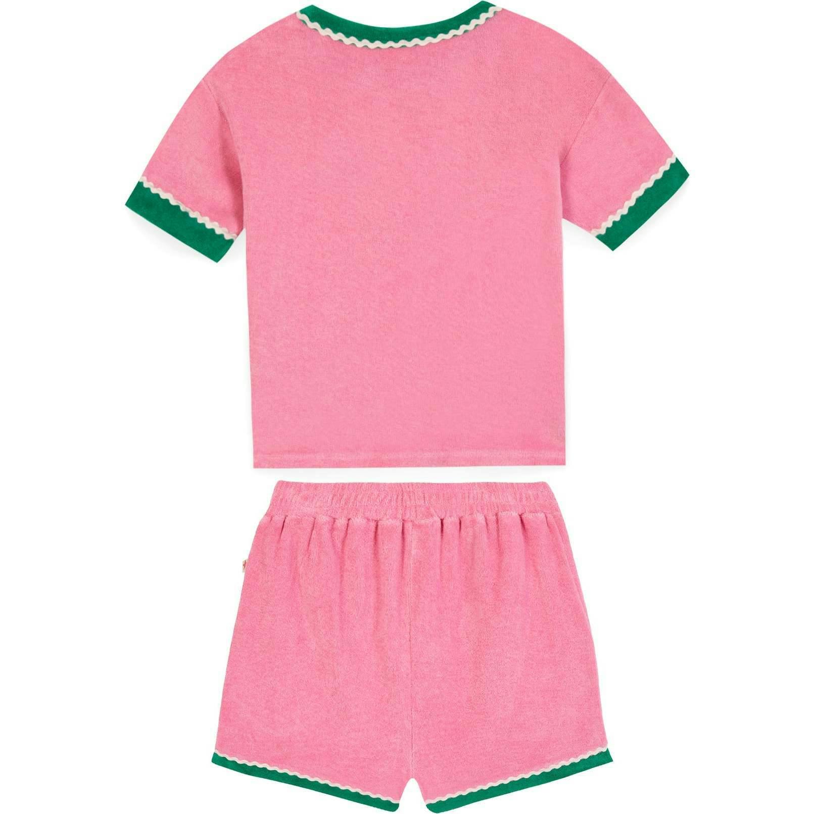 BONTON Livia Terry Shorts Set - Rose Fiesta