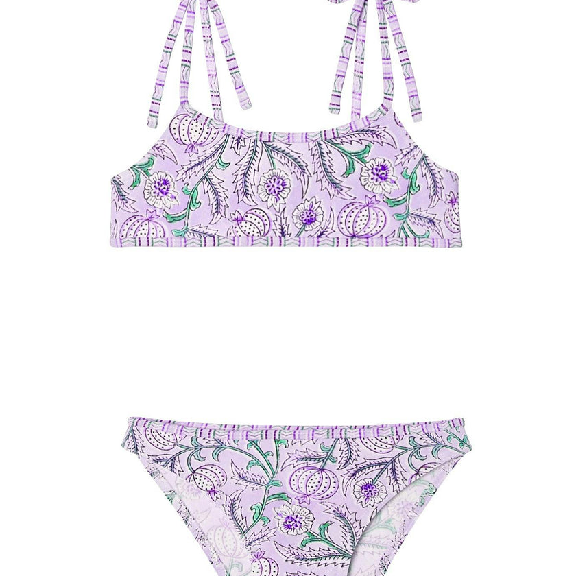 Girls' two-piece swimsuit, purple | POPPY 2P