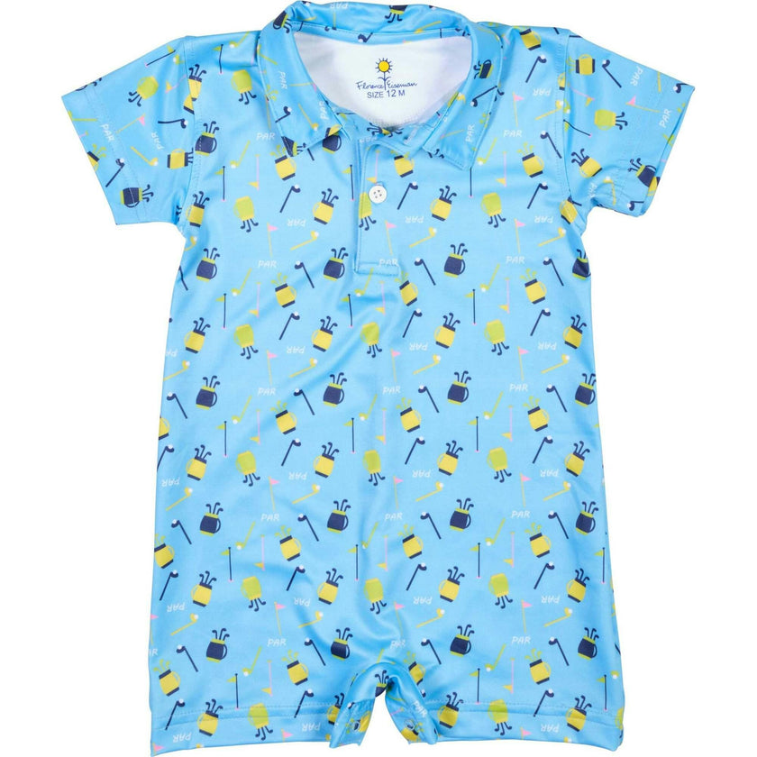 Golf Print Performance Knit Shortall